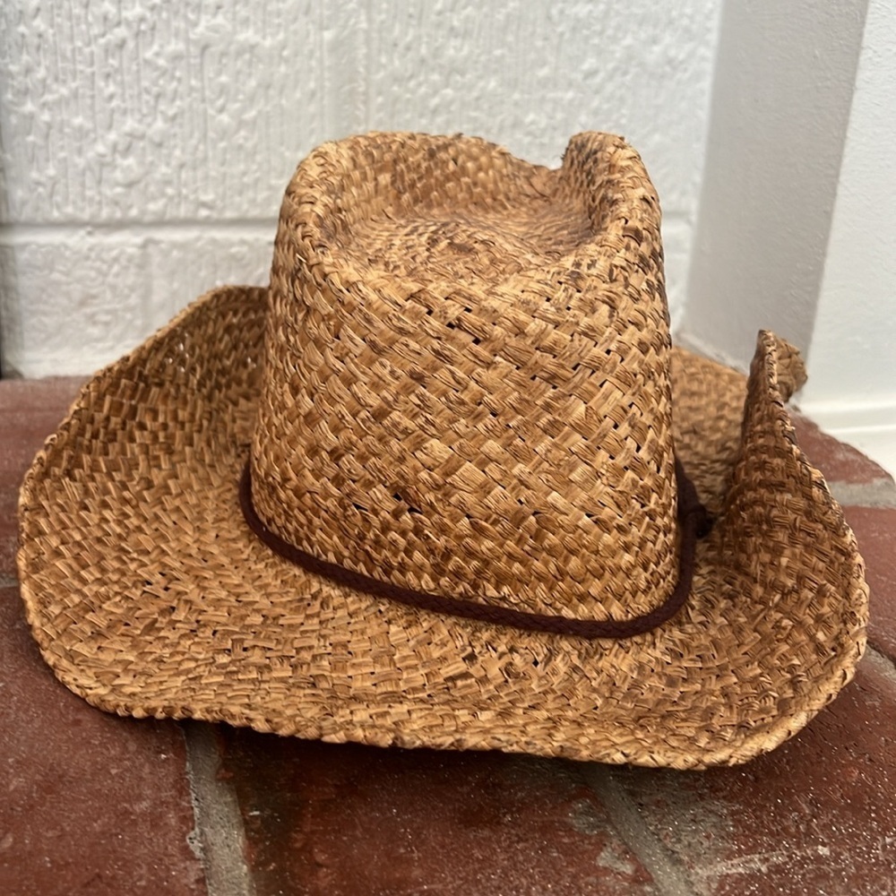 Corona 100% straw beach hat distressed look - Picture 5 of 9